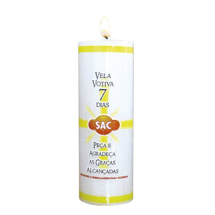 Vela Votiva 7 Dias White Bag (5 units) for wholesale by Esoterica Arte