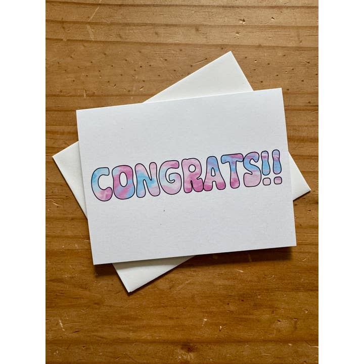 Trans Pride Congrats Greeting Card - Coming Out - A2 for wholesale by AbstractbyRabrams