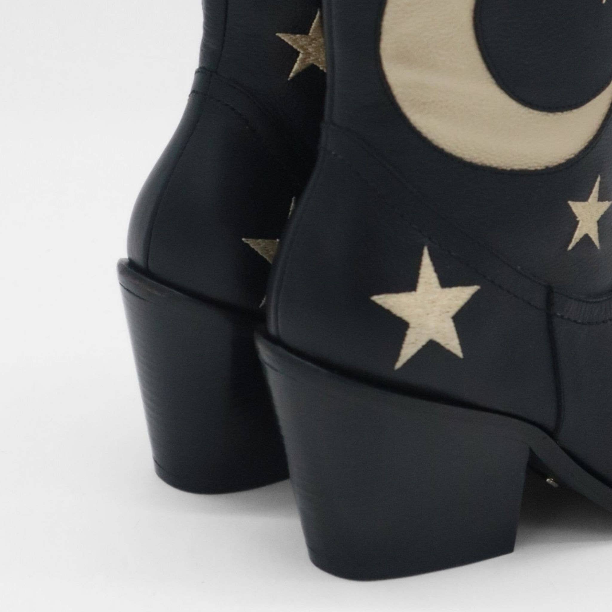 Moonlight Western Cowboy Women's Boots in Black Leather for wholesale on Faire8