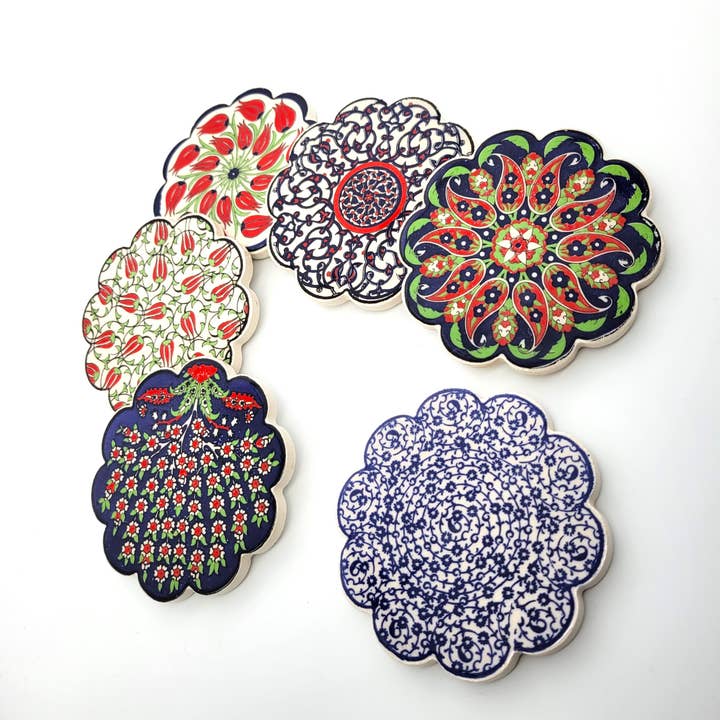 Eclectic Woodchuck - Wholesale Coasters - Ceramic Screen Printed Drink Coaster in Assorted Patterns