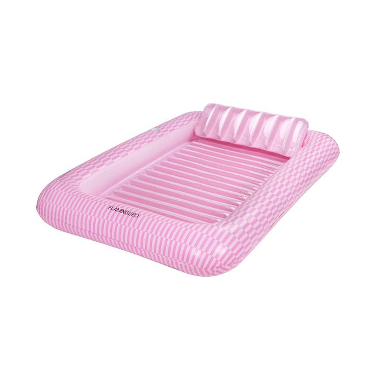 Flamingueo – wholesale Strandtillbehör – Solstol med rosa dryckeshållare