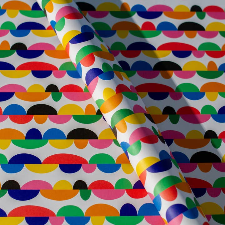 Studio Boketto - Wholesale Flat Wrap - Gene Genie Abstract Gift Wrap | Colourful Wrapping Paper
2