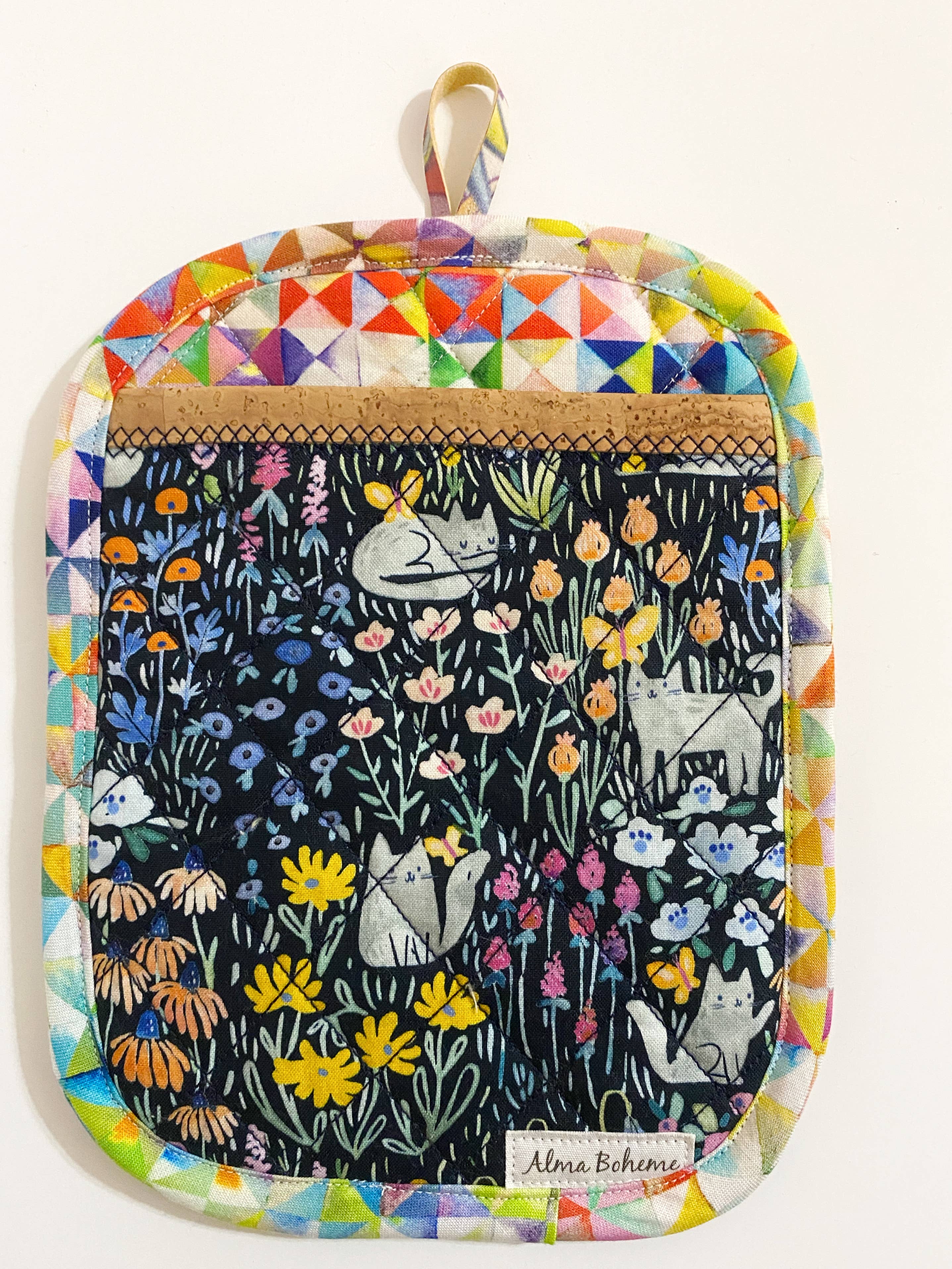 Alma Boheme Handmade - Wholesale Ovenwant/pothouder - Duurzame pannenlap van kurk en katoen met zakje17