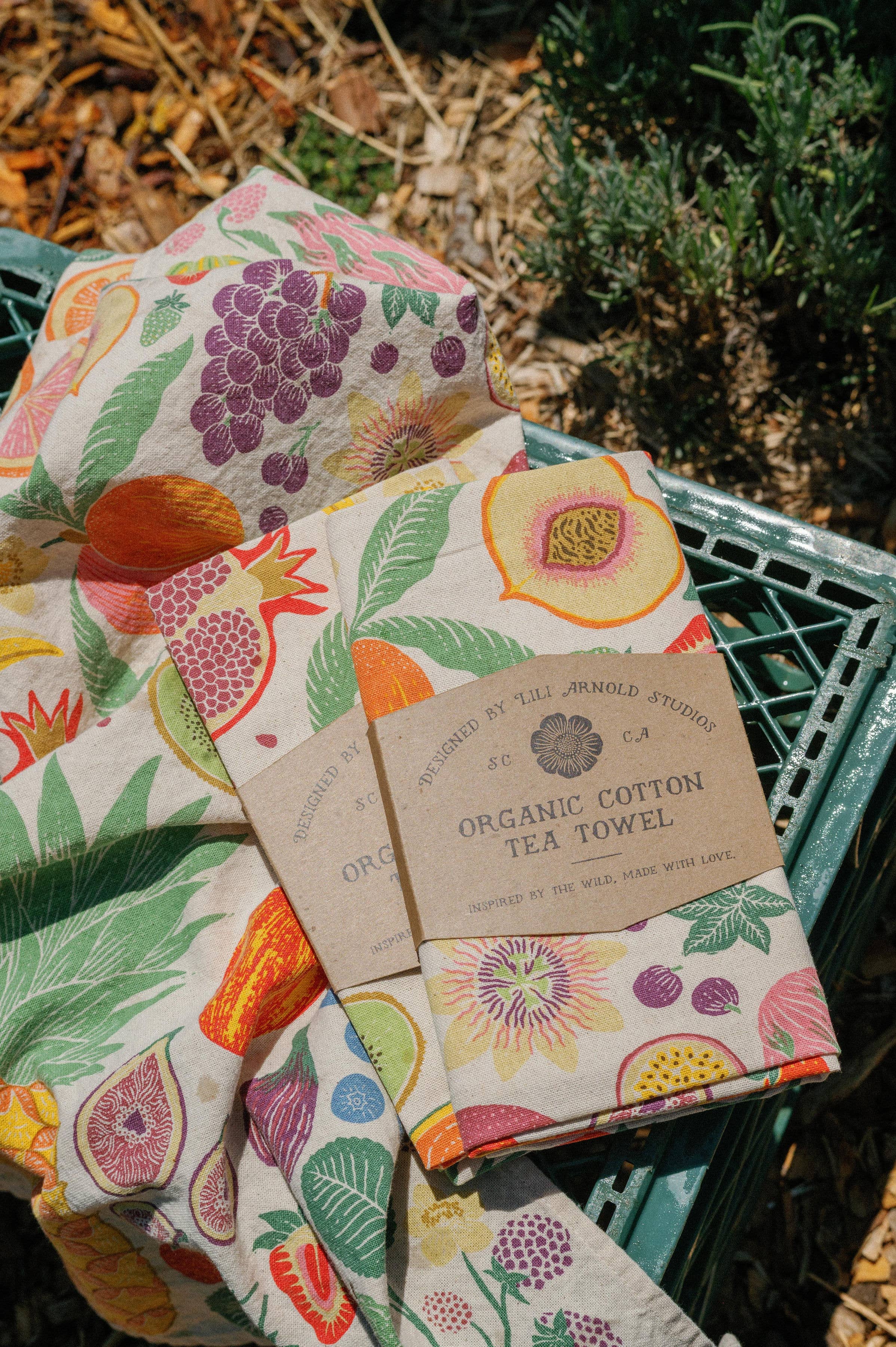 Lili Arnold - Wholesale Tea Towel - Organic Cotton Tea Towel - Fruit Basket2