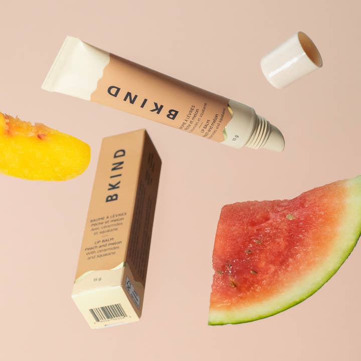 Baume à lèvres nourrissant en céramide - Pêche et melon pour la vente par BKIND