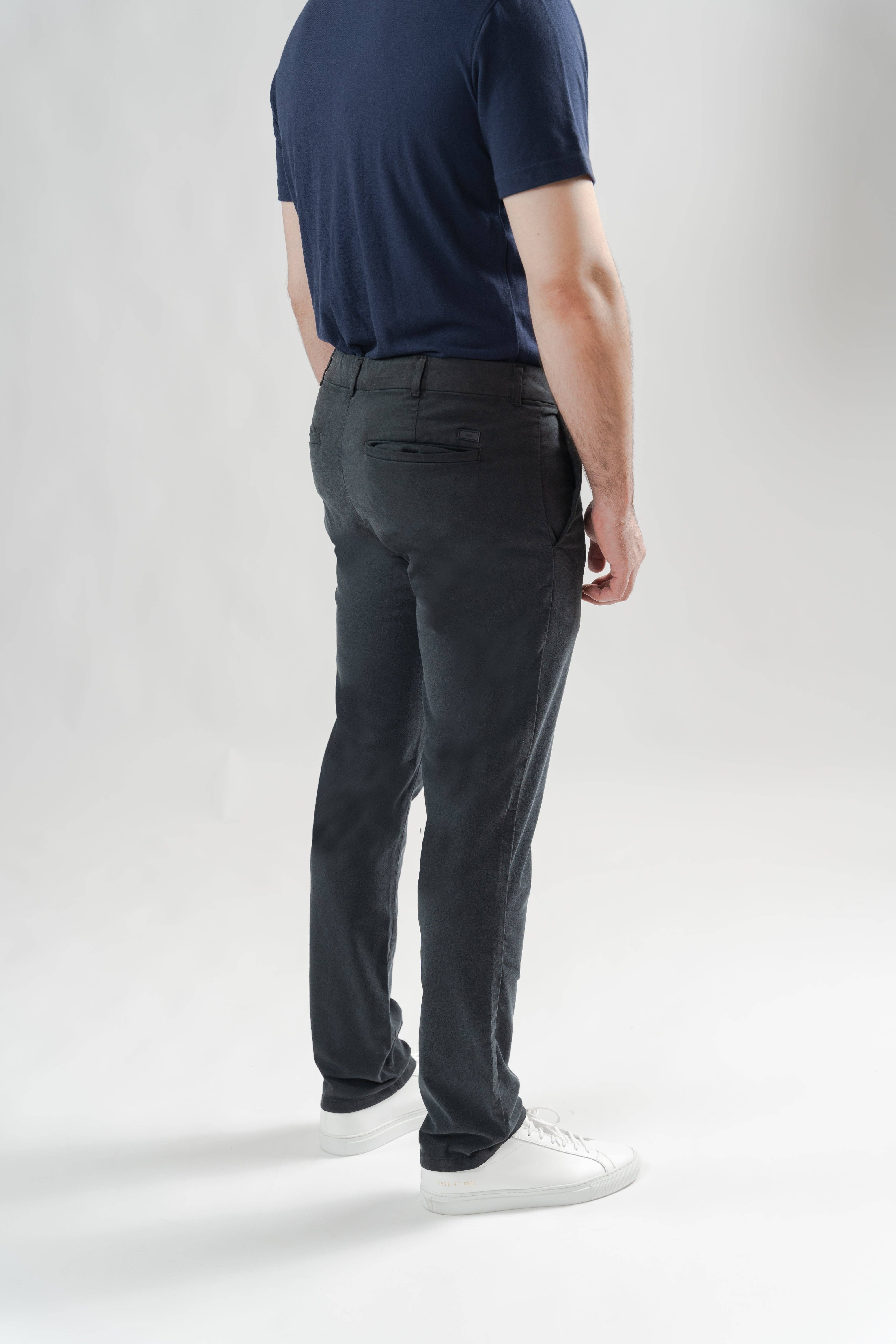 BRISK - Wholesale Pants - Men's - Dark Grey UltraFlex Slim Fit Chino4