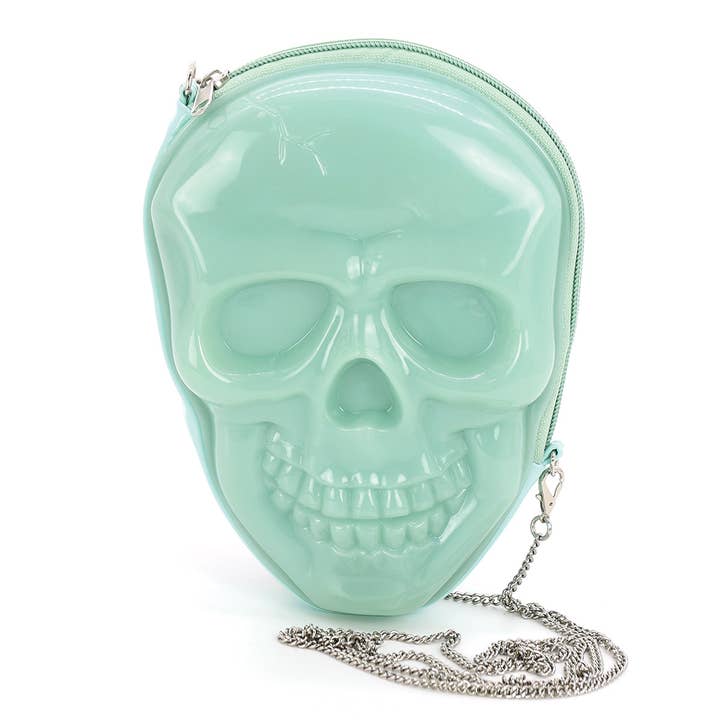 Glow in the Dark Skull Head Crossbody Bag - Halloween Purse and other Purchase Wholesale skull handbags. Free Returns & Net 60 Terms on Faire trending on Faire.