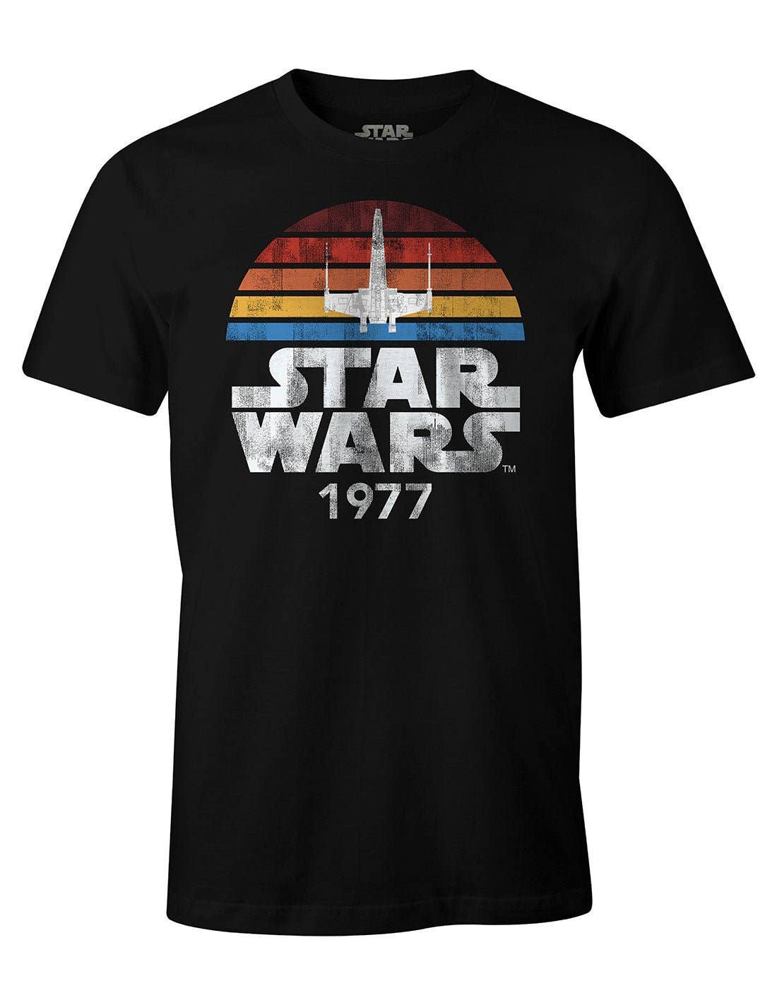 Black Star Wars T-shirt - 1977 for wholesale on Faire1
