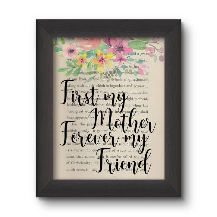 Primeiro minha mãe para sempre meu amigo por atacado de Cecelia Rose Book Page Art