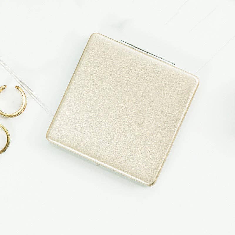 Dipped Shop - Vente Miroir de maquillage - Mini miroir de maquillage pliable en cuir PU DP25F4095