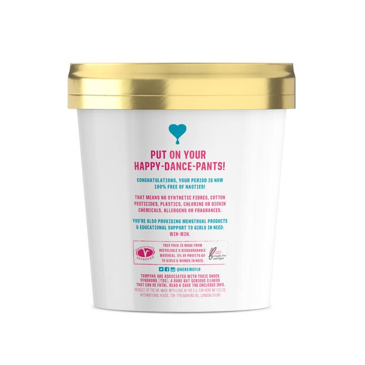 Here We Flo – wholesale Tampon – The 'Combo' Non-Applicator Pack4