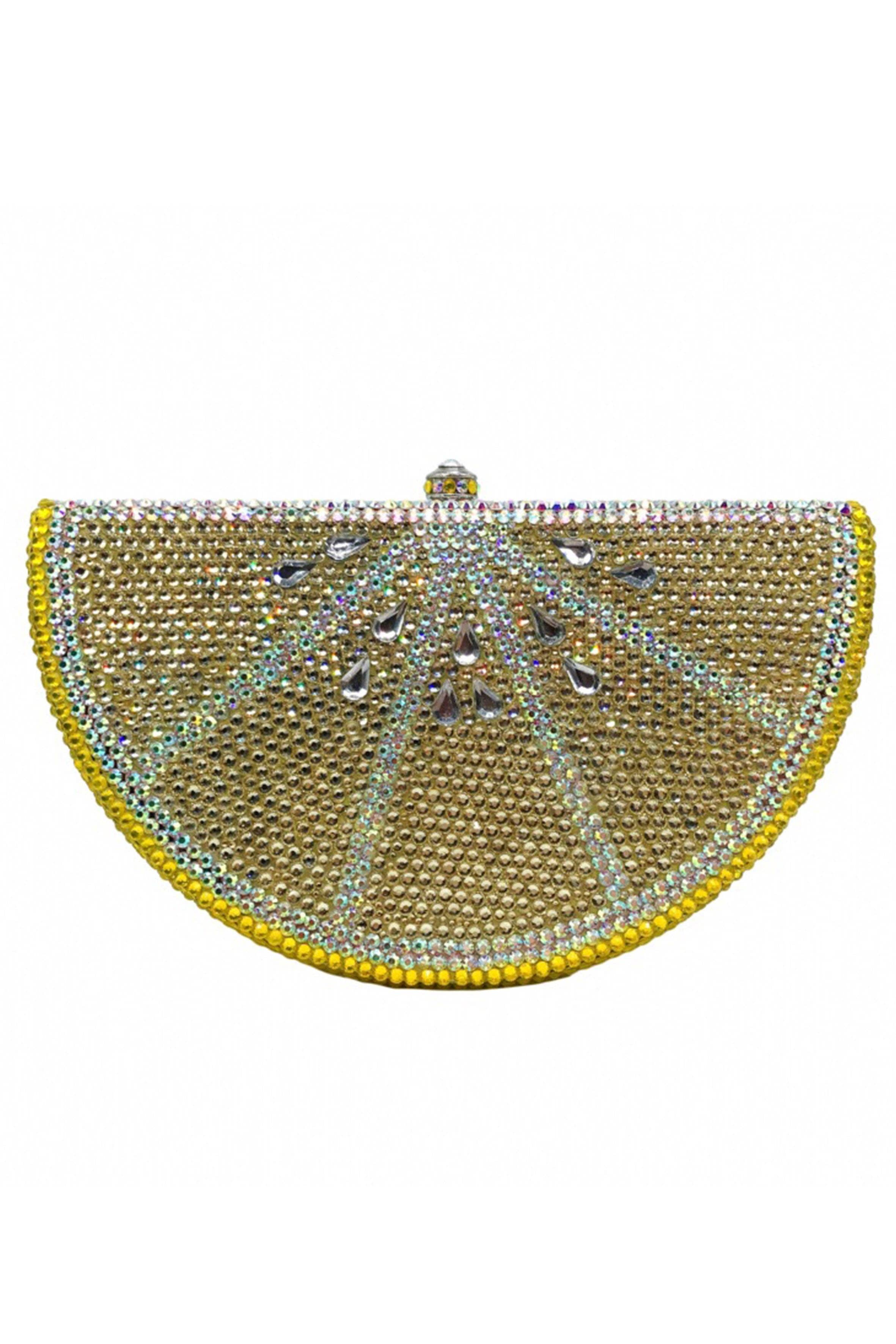 Azul Bolsa de noche con diamantes de imitación de limón HB1664 de venta al por mayor en Faire