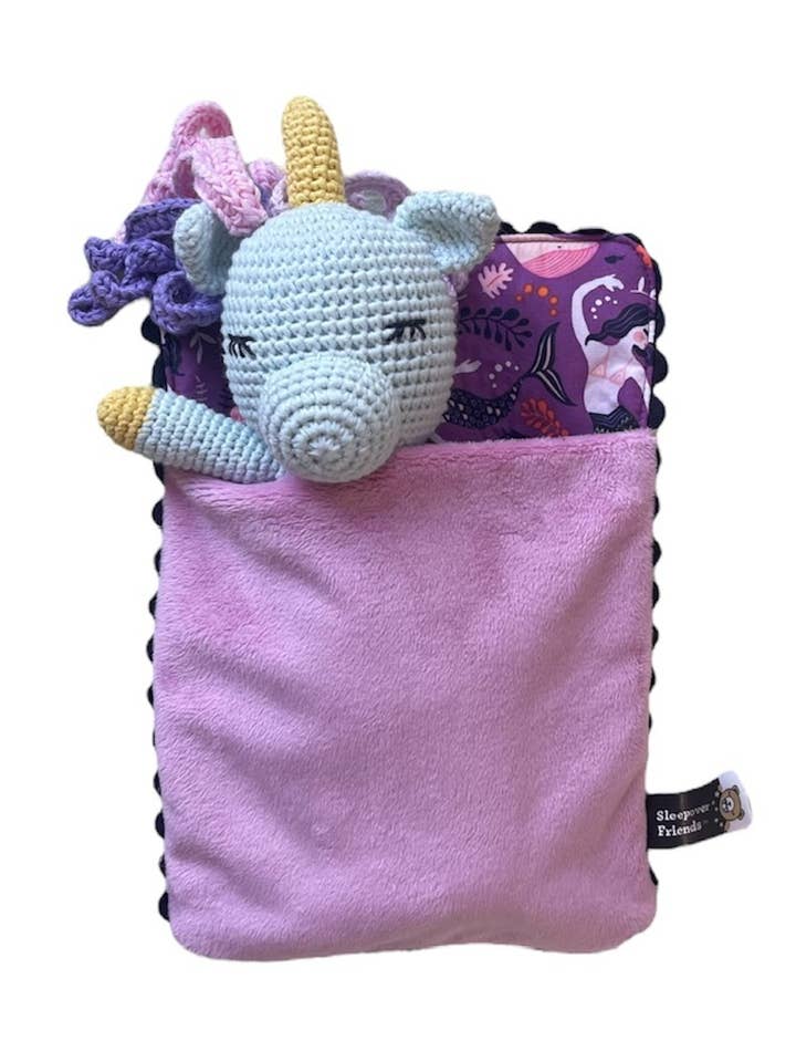 Unicorn in Purple Mermaids Sleeping Bag for wholesale by Sleepover Friends
