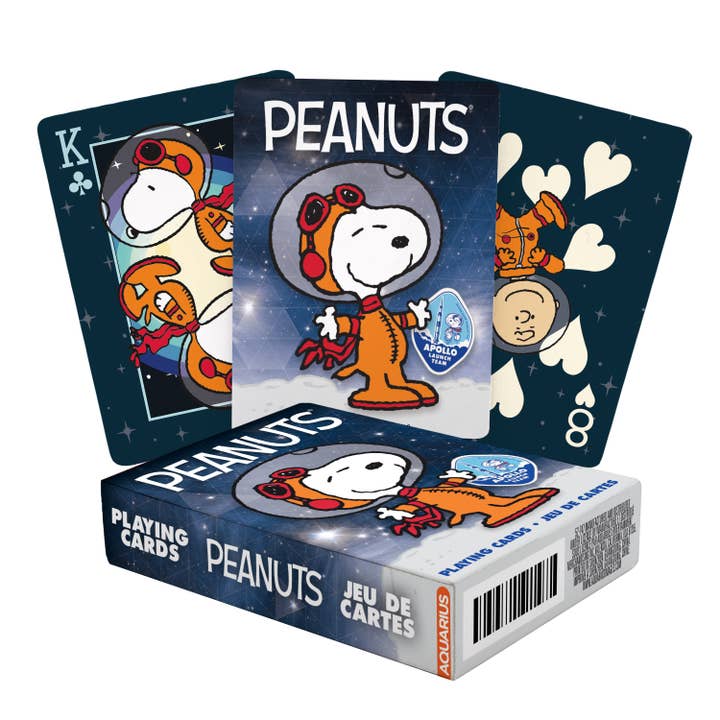 Peanuts Snoopy In Space Playing Cards for wholesale by AQUARIUS, GAMAGO, ICUP, & ROCK SAWS by NMR Brands