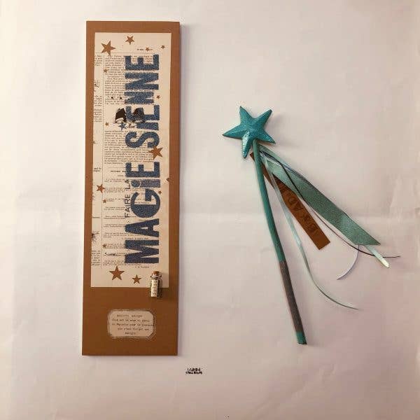 Bacchetta Magica Davvero Magica Stella Verde & Grigia per la vendita all'ingrosso da parte di La fabrique de MOTS MAGIQUES