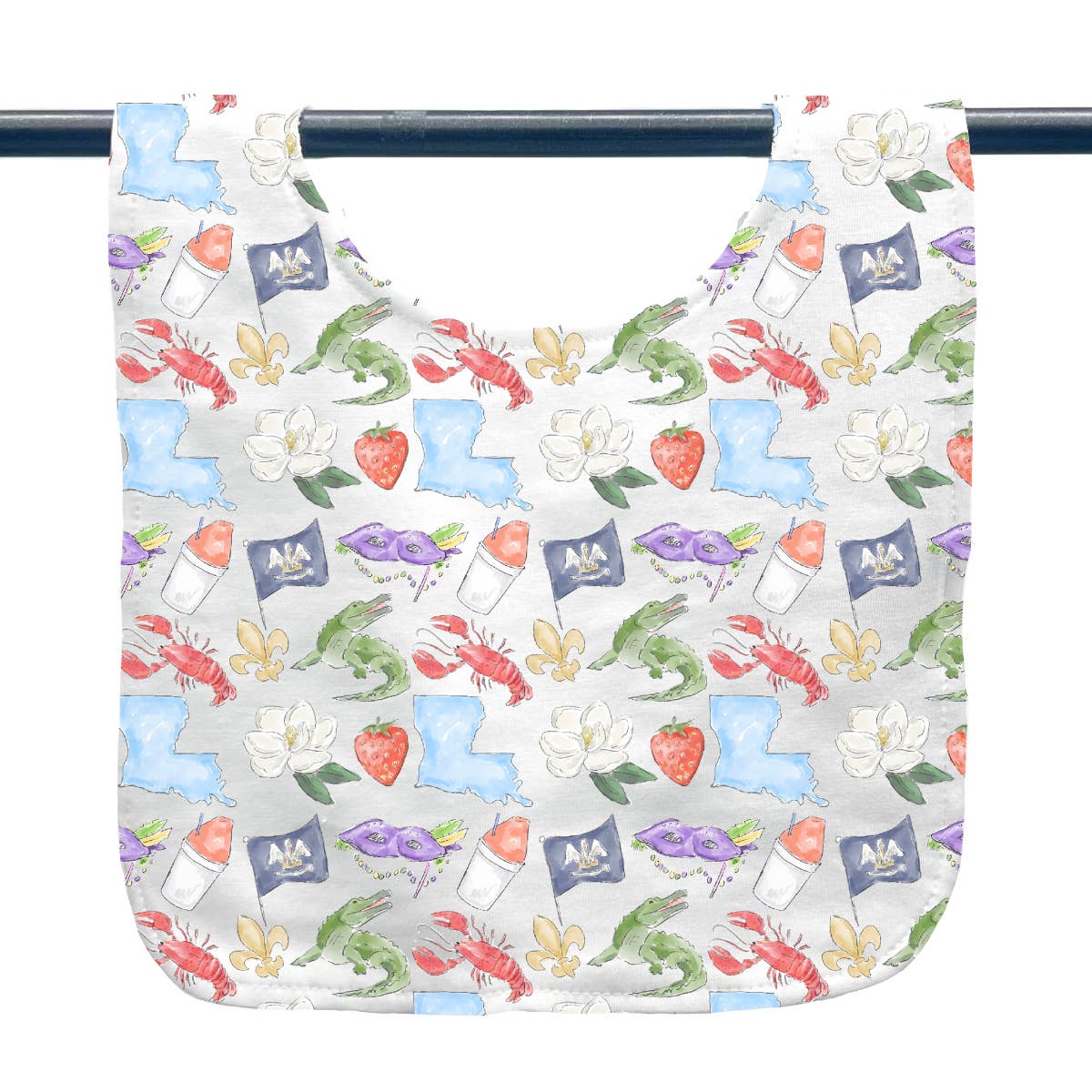 Louisiana Icons Baby Bib for wholesale by Home Malone