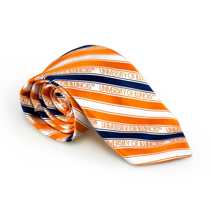 University of Illinois Men's Necktie for wholesale by Fan Frenzy Gifts