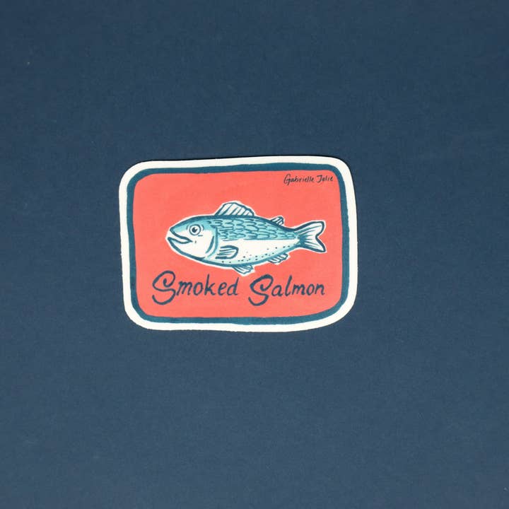 Geräucherter Lachs Aufkleber für den Großhandel von Fish-Eyed by Gabrielle Jolie
