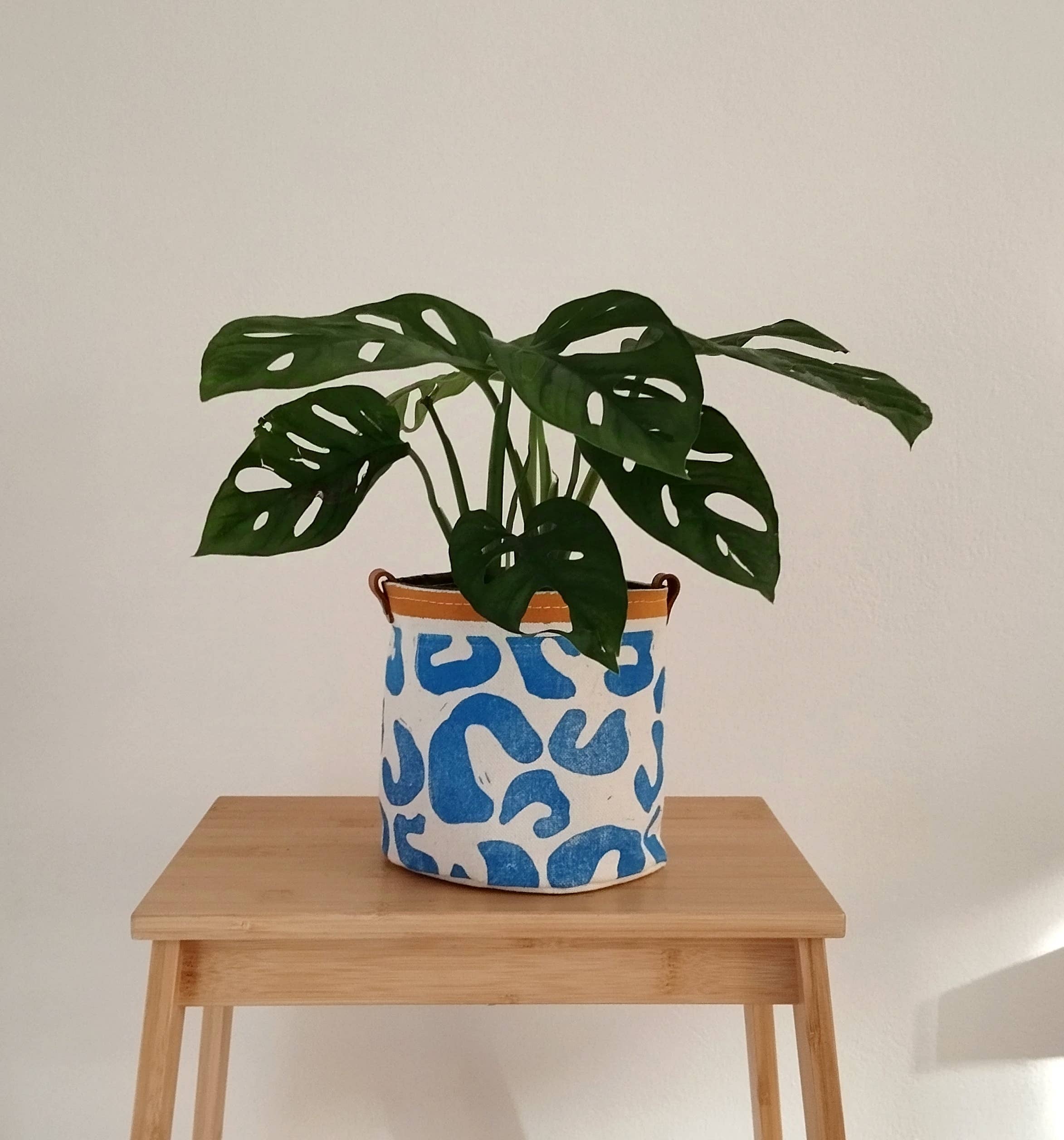 The Ink Job - Wholesale Plant Pot - Funky Blue Fabric Planter