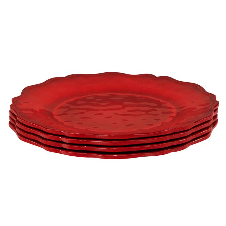 Certified International - Wholesale Dinner Plate - Isabella Red Melamine Dinner Plate 11in