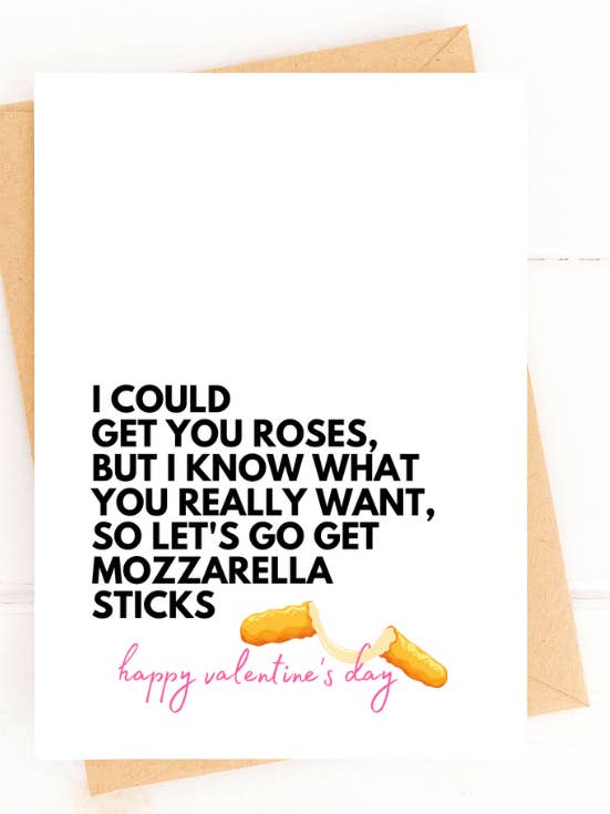 Palitos de Mozzarella de Tarjeta Divertida de San Valentín para venta al por mayor de Five Dot Post