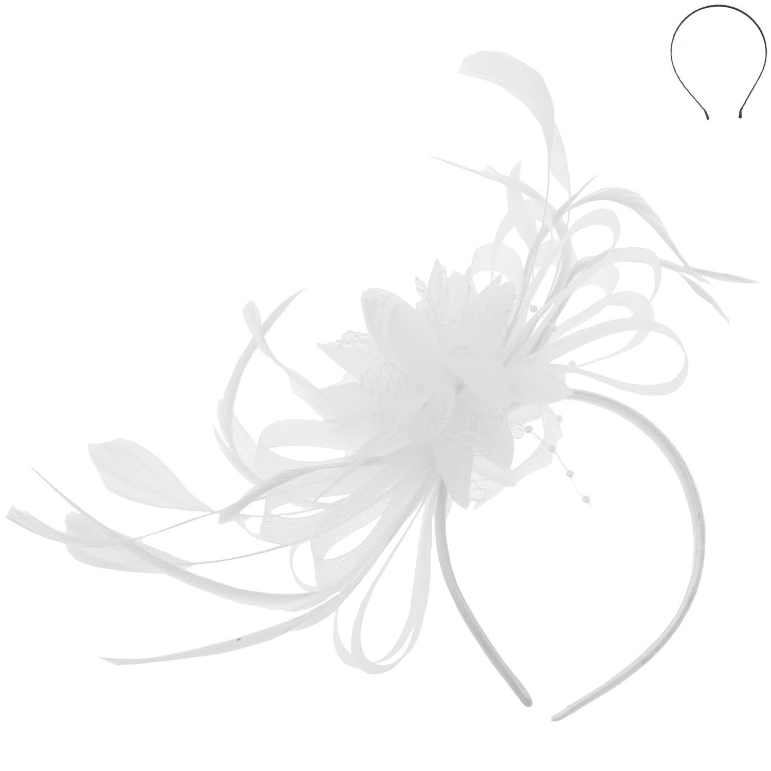 SP Sophia Collection - Wholesale Fascinator Hat - Women's - Floral Fascinator Headband w/ Side Loops & Feathers13