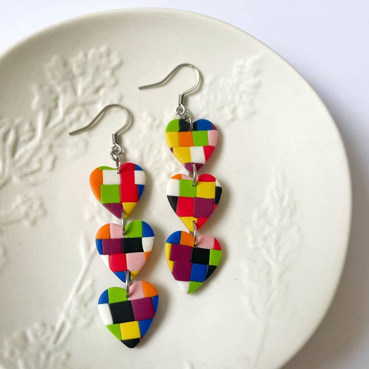 Emily C Designs - Wholesale Dangle Earrings - Elmer Heart Trio Earrings0