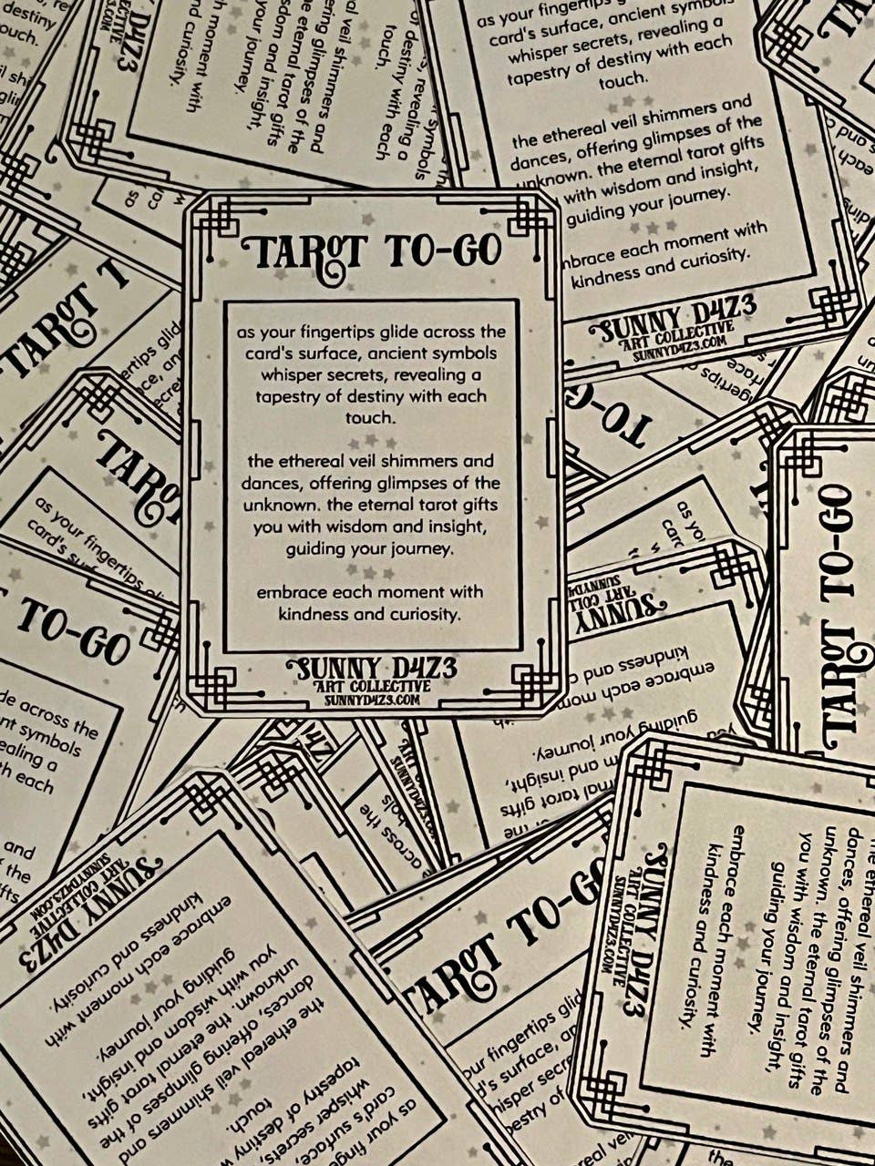 sunny d4z3 art collective - Wholesale Tarot/Oracle Card - scratchers- tarot to go white scratch off - 3 card pack - MARSEILLE4