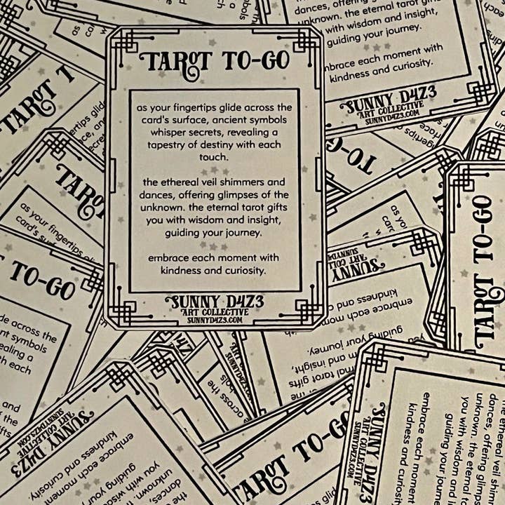sunny d4z3 art collective - Wholesale Tarot/Oracle Card - scratchers- tarot to go white scratch off - 3 card pack - MARSEILLE4