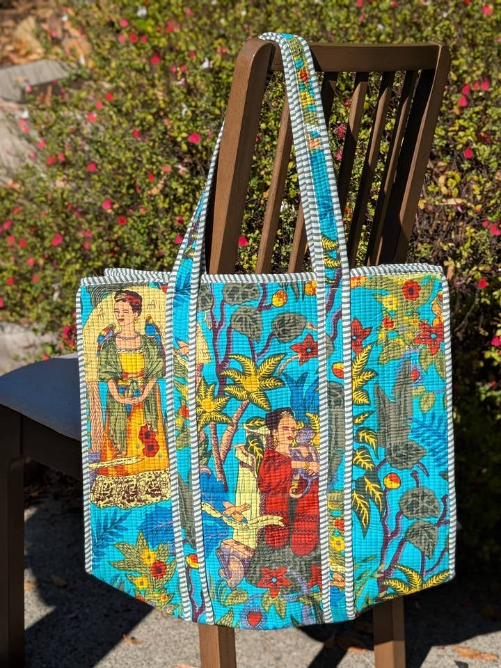 Freida Print Tote Bag for wholesale by Mystic Marigold Co.