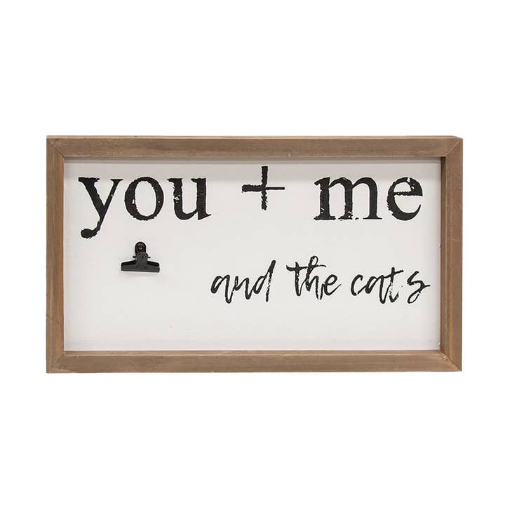 Cartel enmarcado You + Me and the Cat con clip para fotos para venta al por mayor de Col House Designs