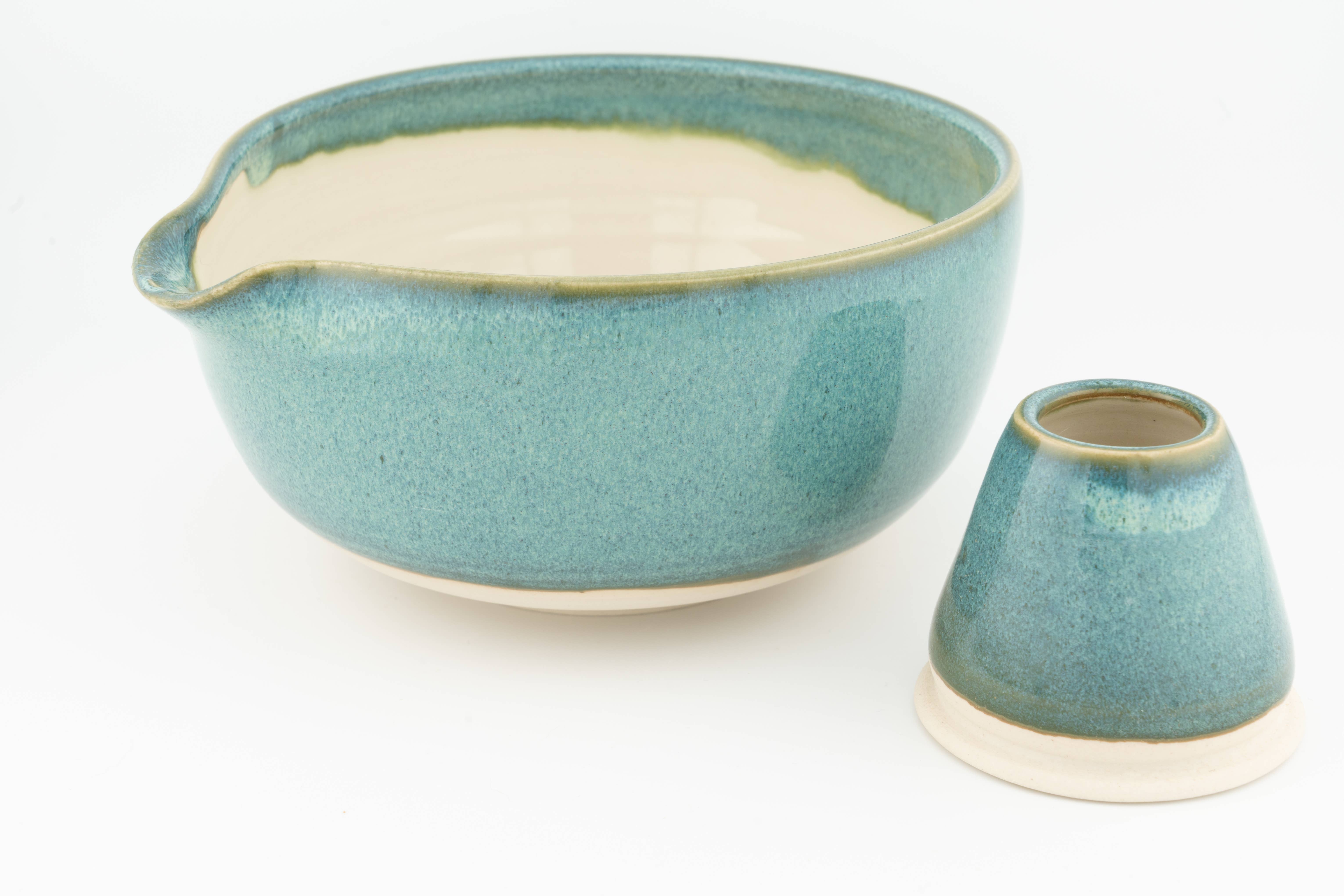 Swan City Ceramics – wholesale Tea set – Matcha Bowl with Whisk Holder, Handmade Ceramic, Chawan4