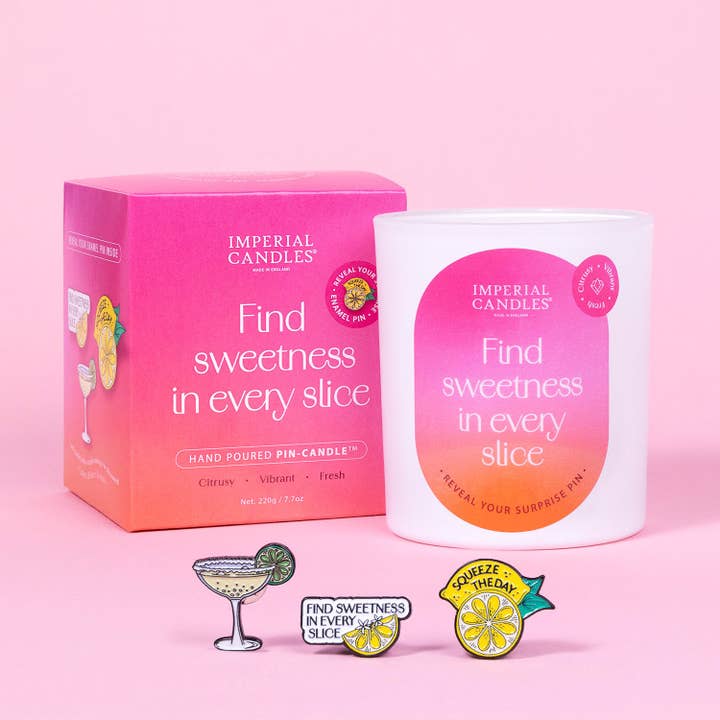 Find Sweetness in Every Slice - Pin Scented Candle for wholesale by Imperial Candles