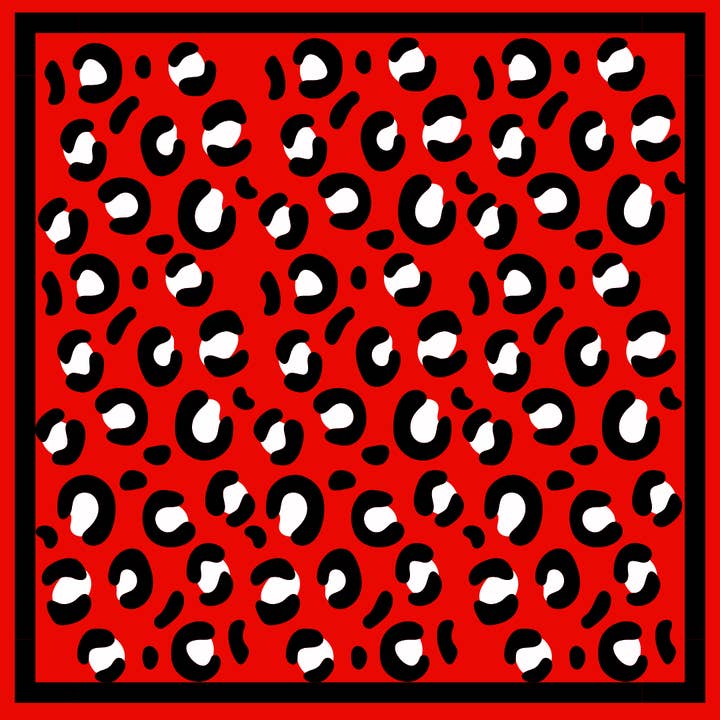 ALMA-MATER COLLECTION - Wholesale Scarf - Women's - Red & Black Gameday Bandana Scarf (3 PRINTS)2