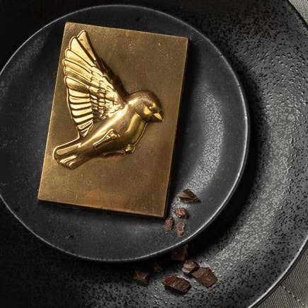 Good Luck Sparrow Dark Chocolate Luxury Gift Bar for wholesale by DYR Chocolate by Manya & Roumen