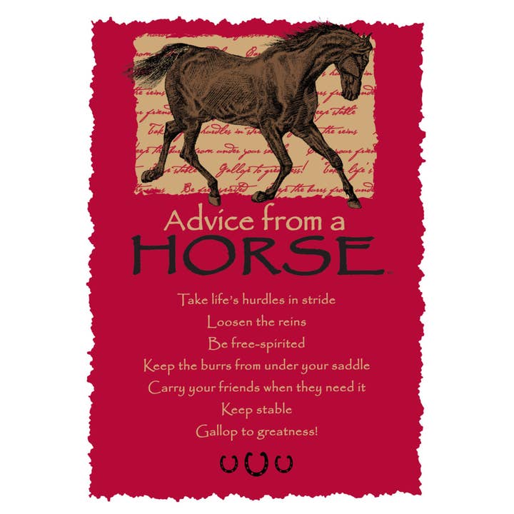 Advice from a Horse Greeting Card - Blank for wholesale by Advice for Life by Your True Nature