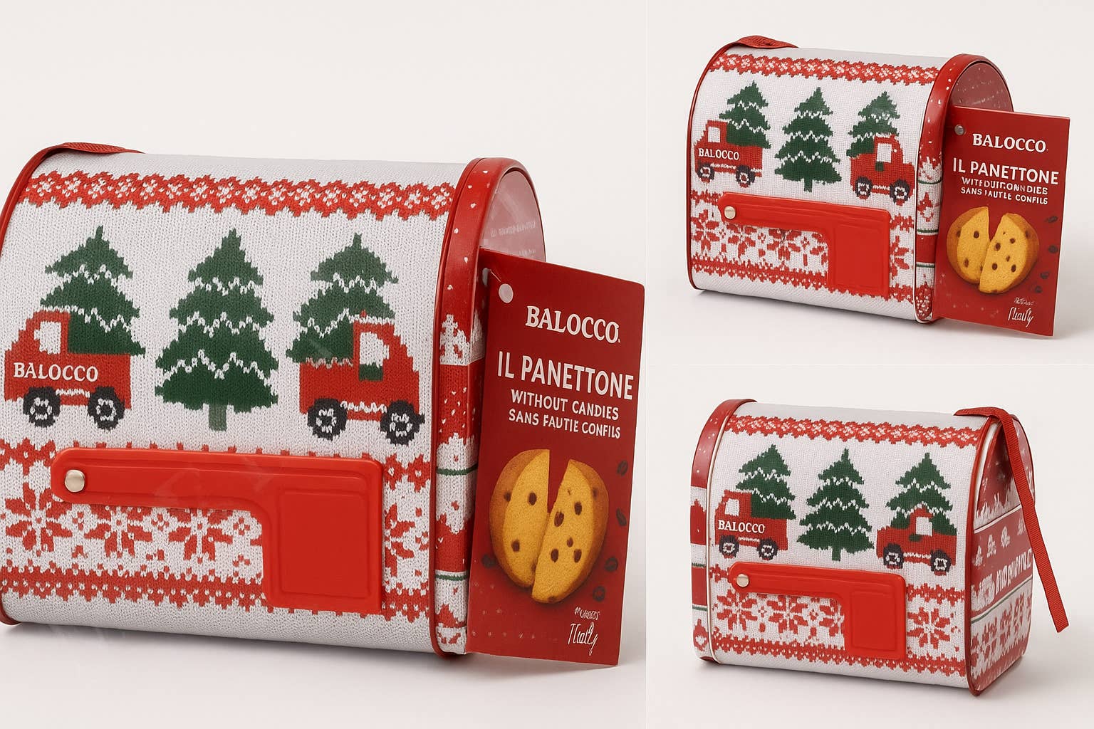 Made in eatalia - Wholesale Cake - Balocco Mini Panettone Without Candied Santa’s Mailbox Tin 80g