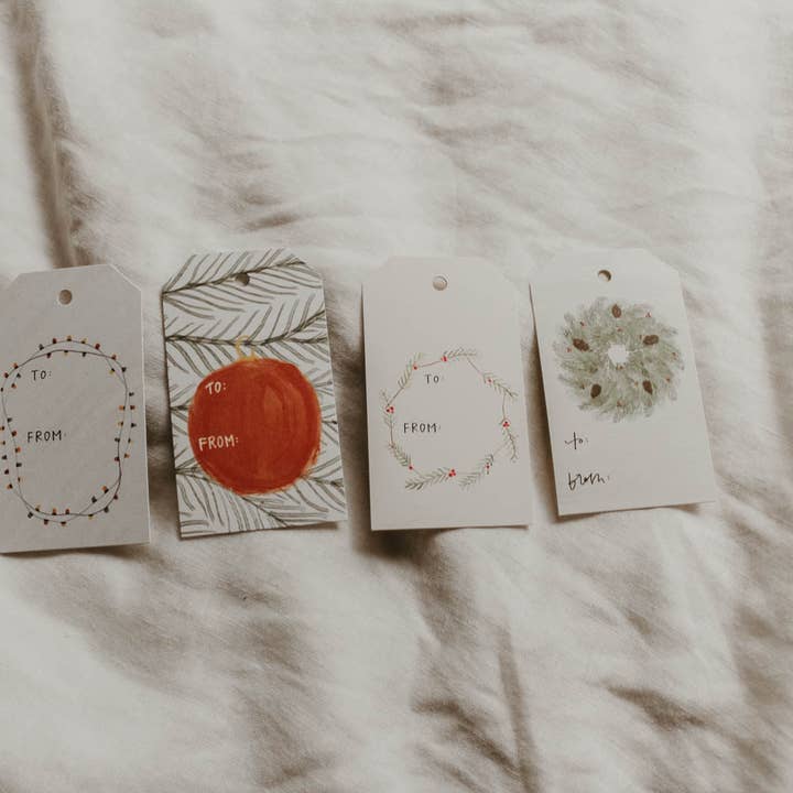 everglow handmade - Wholesale Gift Tag - Very Merry | Set of 8 Christmas & Holiday Gift Tags5