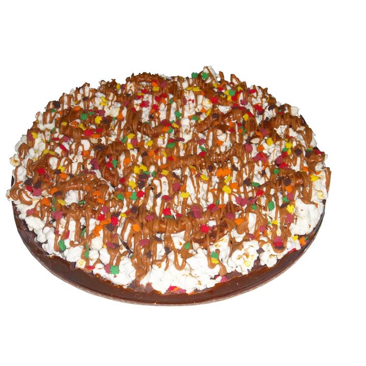 Sensational Sweets - Wholesale Chocolate Covered Sweets - 10" Sea Salt Caramel Pizza w/ Pizazzâ„¢