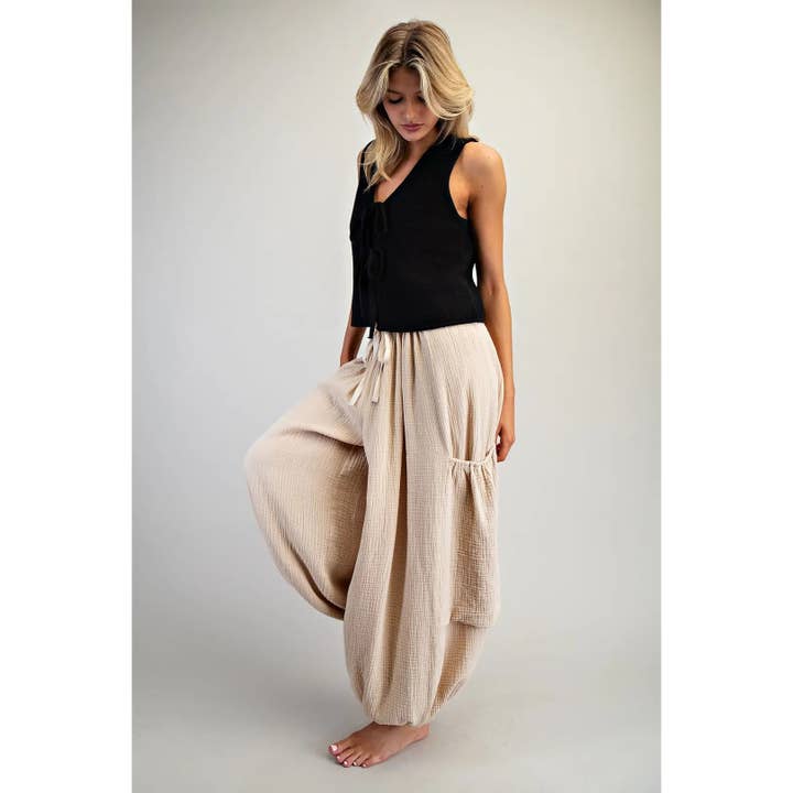 STYLE USA - Wholesale Pants - Women's - NEW Balloon Leg Cotton Gauze Pants14