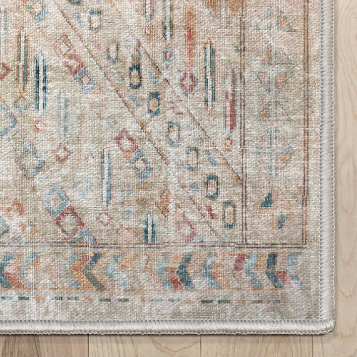 Well Woven - Vente Tapis - Tapis tissé à plat Anya Vintage Tribal Chevron en ivoire3