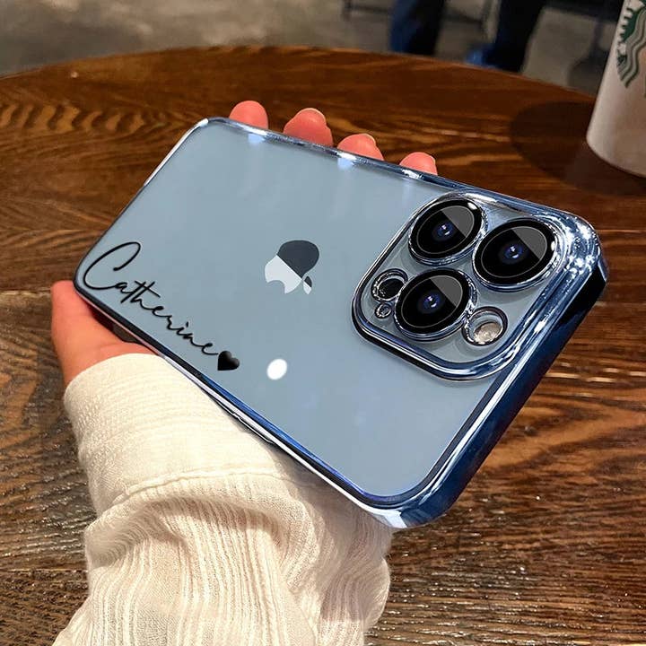 Maiden-Art - Wholesale Phone Case - Women's - 15 16 Pro Max Personalised Customized Name Case For iPhone 16 15 14 13 12 11 Pro Max Plating Transparent Clear Cover 16 Pro Max2