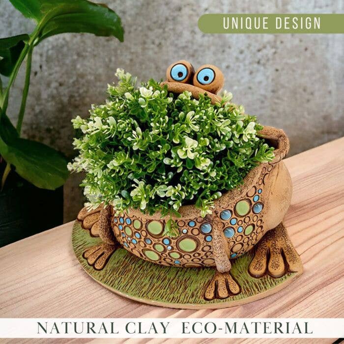 STP - Wholesale Plant Pot - Frog Ceramic Planter. Flower Pot / Terracotta3