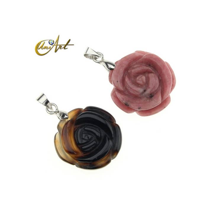 Natural Stone Pink Pendant for wholesale by UniArt