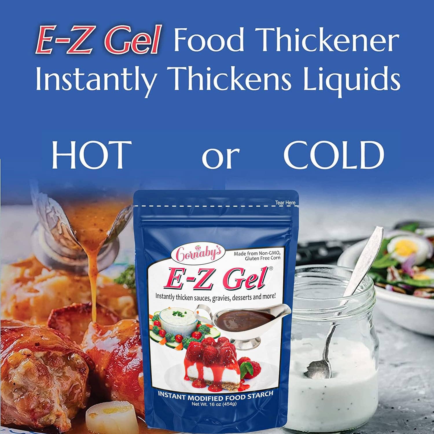 Cornaby's, LLC - Wholesale Gluten-Free Flour - Cornaby's E-Z Gel Gluten-Free Non GMO 16 oz Pouch2