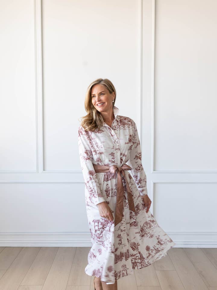 Kim Lolley Designs - Wholesale Dress - Women's - JILL DRESS BROWN TOILE1