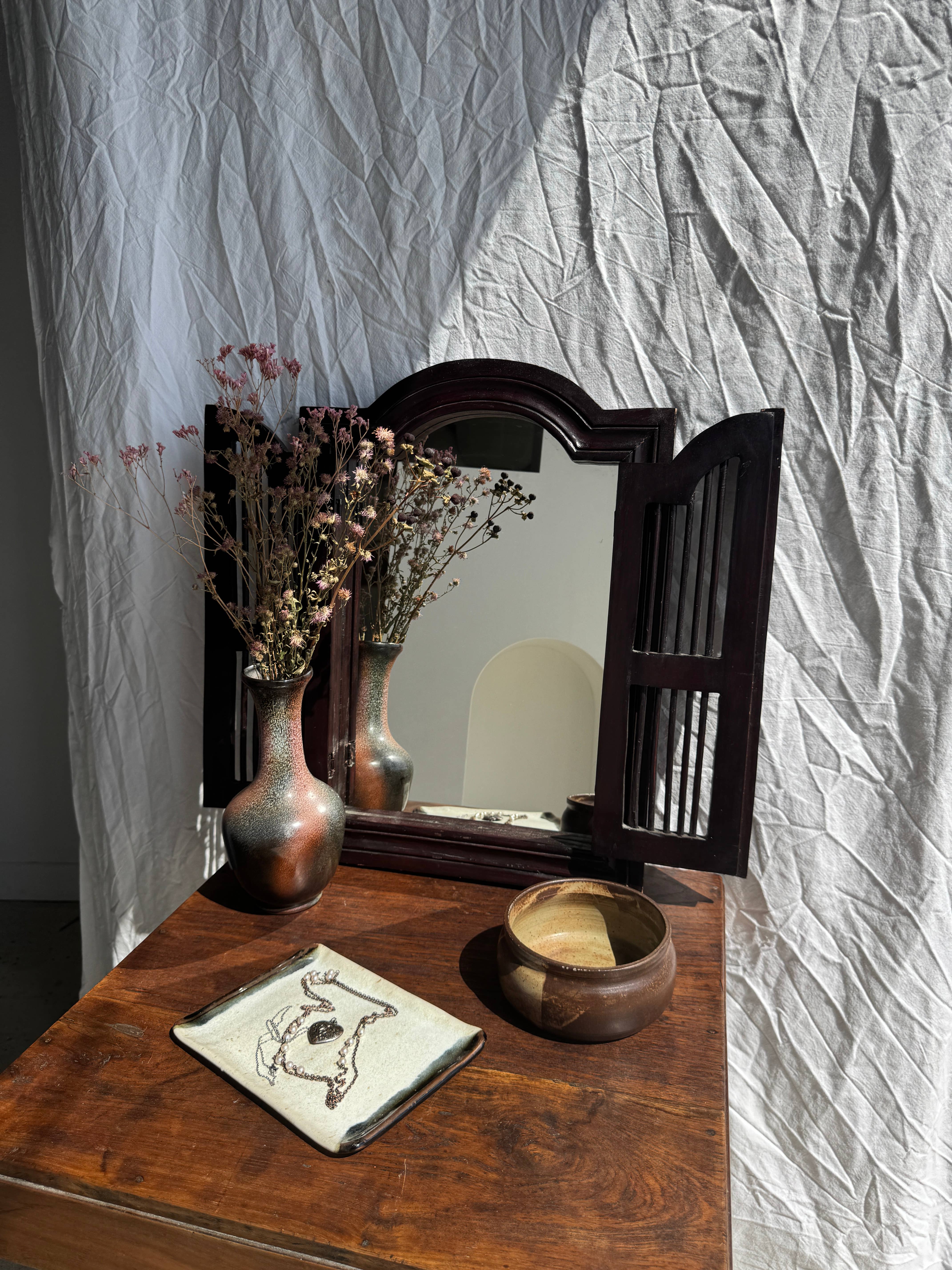 Transparent Mini vintage glass soliflore vase with round belly H12.5 for wholesale on Faire4