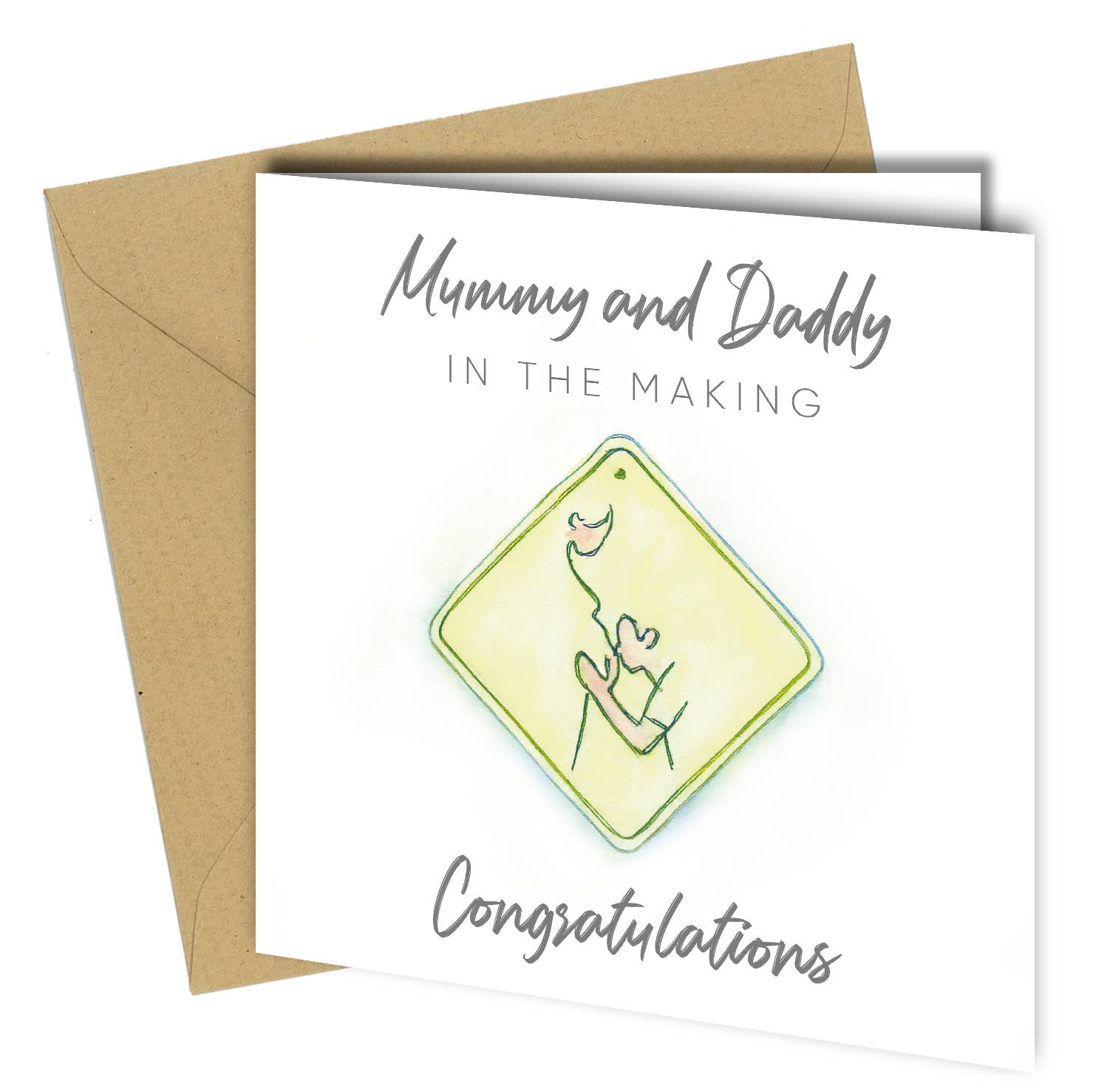 Close to the Bone Greeting Cards and Gifts – Engroshandel Babykort – Mor og Far i Bliver – Graviditets Baby Shower Kort0