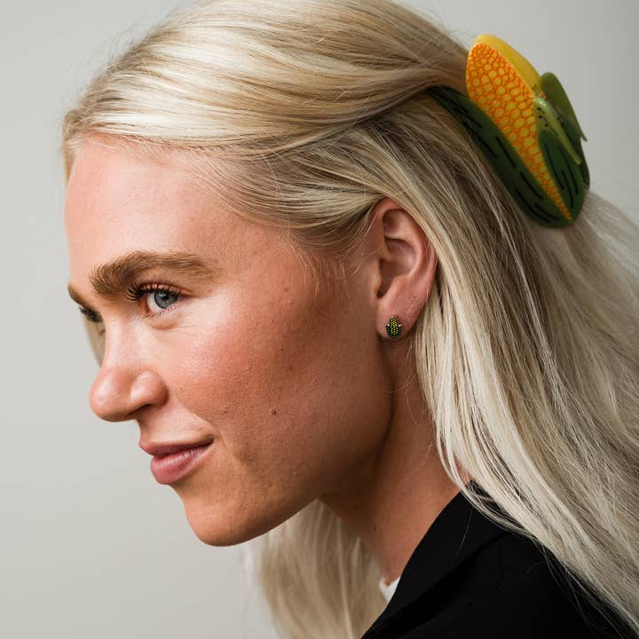 Larissa Loden - Wholesale Stud/Post Earrings - Corn on the Cob Enamel Stud Earrings