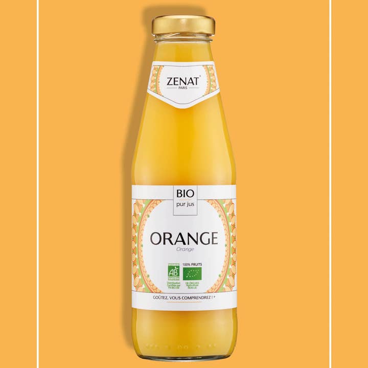 Zenat Paris - Wholesale Fruit Juice - PURE ORGANIC ORANGE JUICE 500ML ZENAT